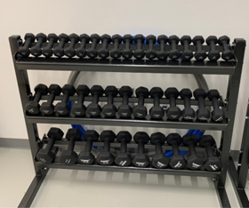 Rack of hand weights