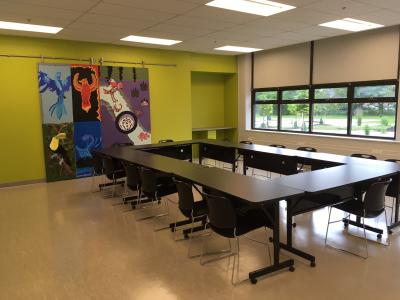 Room with chairs and tables